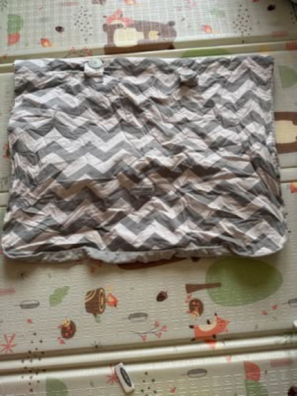 Gray and White Chevron infant Car seat  Cover